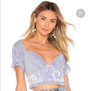 L’Academie Kenzie Top in blue stripe